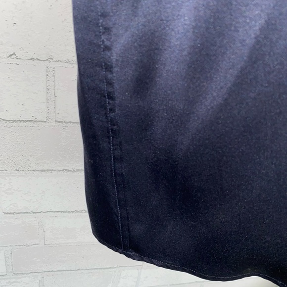 NILI LOTAN $990 Silk Navy Blue Tie Neck Mini Shirt Dress Small EUC - Picture 8 of 16